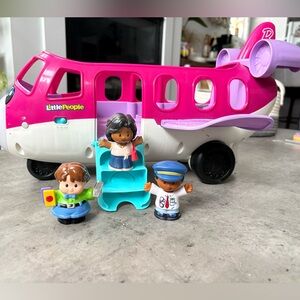 Fisher-Price Little People Musical Airplane w/3 Figures Lights & Sounds